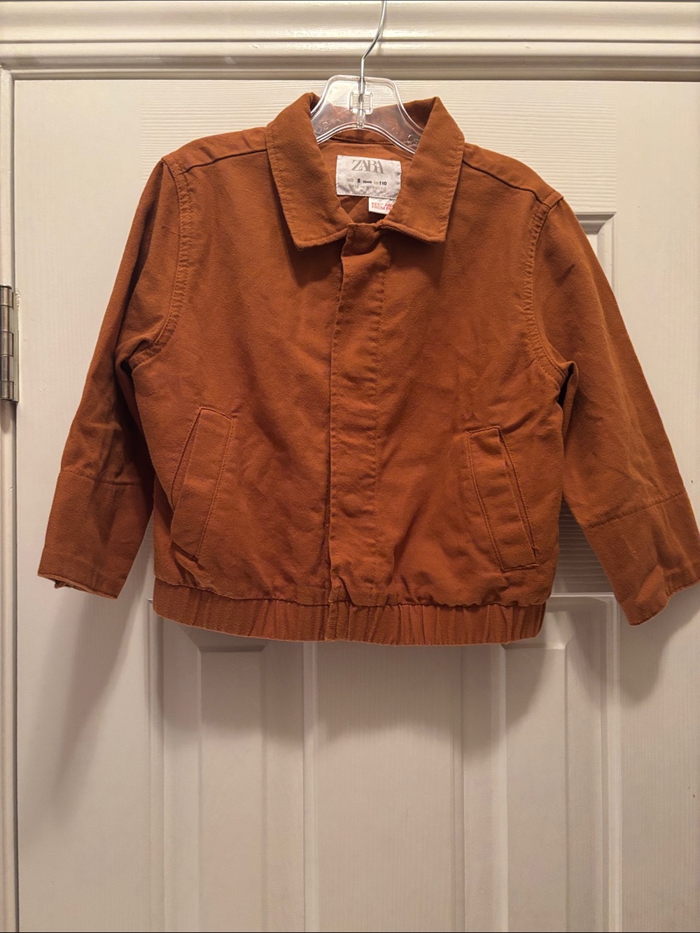 Zara Kids Burnt Orange Cotton Jean Jacket
